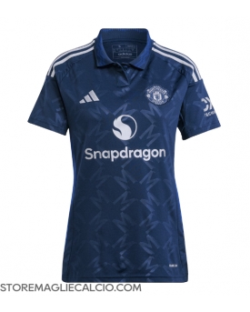 Manchester United Maglia Gara Trasferta Repliche 2024-25 Donna Maniche Corte Manchester United Maglia Gara Trasferta Repliche 2024-25 Donna Maniche Corte